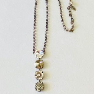 RMD Silvertone Crystal Rhinestone Necklace